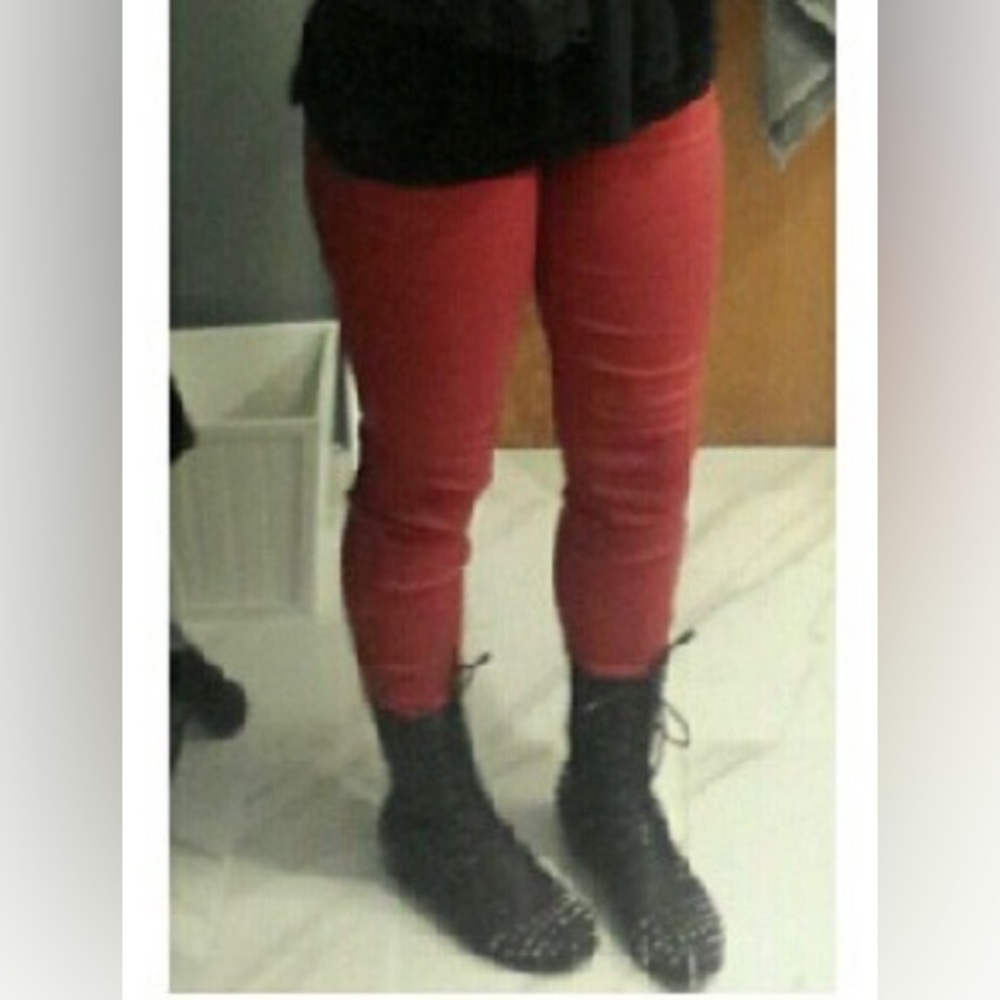 FOREVER 21 Red Skinny Jeans
